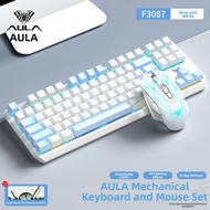 AULA | Gaming & Office Keyboard Mouse Headphones and Speakers Set Blue Switch