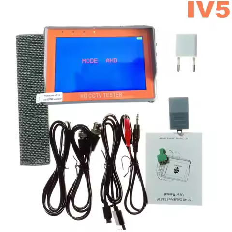 AHD Tester Monitor TVI CVI CVBS 5 Inch 8MP CCTV Camera Portable CCTV Tester Monitor Support UTP PTZ 