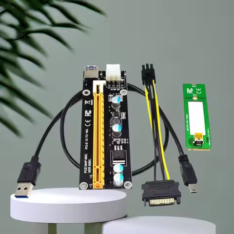 New 1X to 16X NGFF M.2 M Key to USB 3.0 PCI-E Riser Card M2 to USB3.0 PCIE 16X 1X Extender with Powe