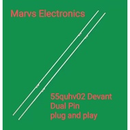 ♞Backlight Set 55inch Devant 55QUHV02 Smart Led Tv 2strip edge type Originally fit Brandnew