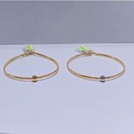 EMAS 375 GELANG TANGAN LEMBUT OMEGA 9K GOLD BANGLE OMEGA SOFT G25