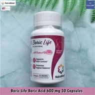 ผลิตภัณฑ์สำหรับจุดซ่อนเร้น ของผู้หญิง Boric Life Boric Acid 600 mg 30 Capsules - NutraBlast