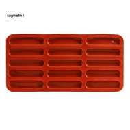 [TM] Finger Cookie Molds High Temperature Resistant Mold 15-cavity Silicone Finger Biscuit Mold for Diy Baking Non-stick Chocolate Mould for Candy Eclair Bread Muffin