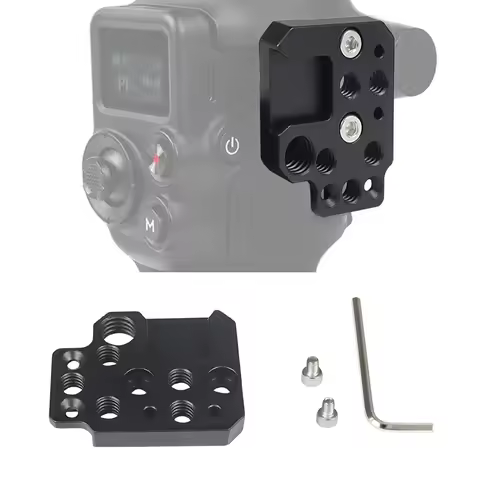 Gimbal Mounting Plate with 1/4 3/8 Hole Cold Shoe Mount Camera Gimbal Bracket for DJI Ronin RS3/RS2/
