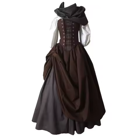 TV Outlander Claire Fraser Cosplay Costume Women's Gothic Steampunk Victorian Highland Scottish Roco