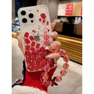 Phone Case/手机壳/新年款喜庆流沙适用苹果手机壳15pm八方来财14带手链12 ZrLE5h1dIv0126