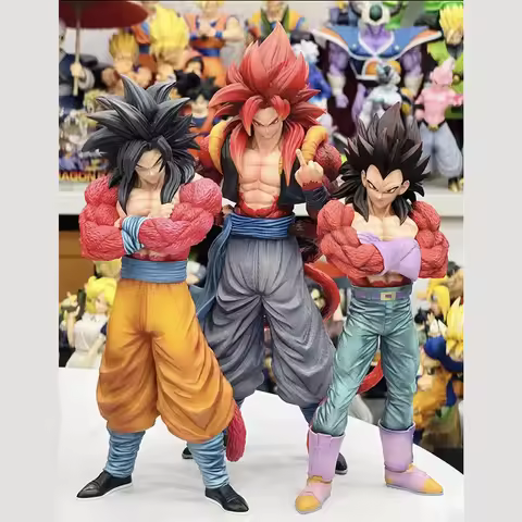 2025 Jt Studio Dragon Ball Anime Figures Ssj4 Son Goku Figures Super Saiyan Goku Klin Trunks Statue 