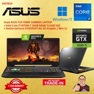 #AT081 USED ASUS TUF FX86F Performance Gaming Laptop intel i7-8750H 16GB 512GB SSD Nvidia GTX1050Ti 