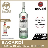 BACARDI Carta Blanca Superior White Rum - 700ml / 70cl 37.5% ABV - Gluten Free Spirit Aged in Americ
