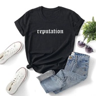Reputation Merch Tshirt Cotton Letter Print Tshirt Folklore Short Sleeve T Shirts Casual Summer Roun