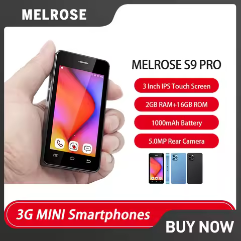 Melrose S9 Pro Super Mini Phones 3Inch Ultra Slim Quad Core 2GB+16GB Mobile Phone 5MP 1000mAh 3G Com