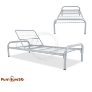 Powder Coat Metal Adjustable Single Bed Frame