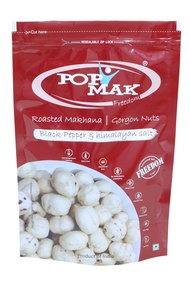 Popmak Roasted Makhana/Water Lily Seeds - Black Pepper and Himalayan Salt 80g