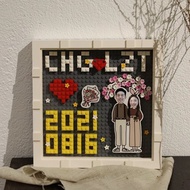 客制化紀念日禮物 樂高式玩法升級 DIY積木相框與萌趣頭像 送情侶