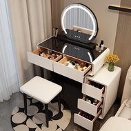 Q-6/H1F2X2023New Bedroom Dressing Table Bedside Table Real Stone Plate Integrated Makeup Table Moder
