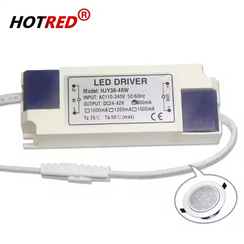 LED Driver Power Supply 36W 40W 45W 48W 50W Light Transformer Output DC24-42V 900mA 1200mA 1500mA Ex