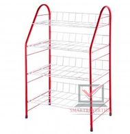 4-Tier High Shoe Rack Easy To Assemble Without Fixing Nuts Size: Width 26 Length 54 Height 64 Cm sb9