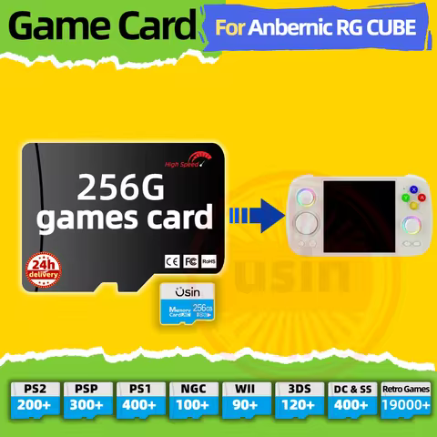 Game Card For Anbernic RG CUBE RGCUBE RG556 TF Retro Games PS2 PSP PS1 Android portable Handheld Gam