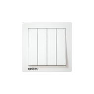 Siemens DELTA Relfa 10AX 4 Gang 2 Way Switch, White