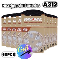 60 PCS Hearing Aid Batteries RAYOVAC PEAK A10  A13 A312 A675 Zinc Air Hearing Aids Battery