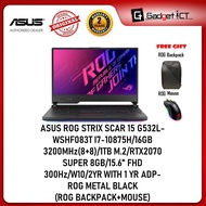ASUS ROG STRIX SCAR 15 G532L-WSHF083T I7-10875H/16GB 3200MHz(8+8)/1TB M.2/RTX2070 SUPER 8GB/15.6" FH