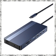 [I O J E] 14 in 1 USB-C Docking Station 2 HD 1 USB-C/DP 4K/60H Video Output 10Gbps PD100W 85W Input 