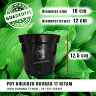 Pot ANGGREK 17 HITAM Pot Tanaman Pot Bunga Pot Hitam Pot Plastik