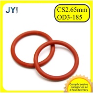 Red silicone O-ring sealing ring CS2.65mm*ID3-185mm waterproof ring high temperature resistant seali