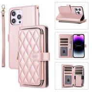 For IPhone15 Fashion Zipper Mobile Phone Case Samsung S24U Mobile Phone Case With Coin Purse