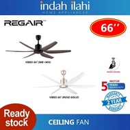 Regair Vibes 66” Ceiling Fan DC Motor Vibes 66-MBMH (Mattblack Mahogany) Vibes 66-RG (Rose Gold)