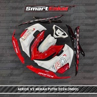NVX155 V2 AEROX CHILI RED WHITE 2024 COVERSET
