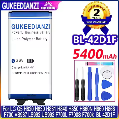 For LG G5 H820 H830 H831 H840 H850 H860N H860 H868 F700 VS987 LS992 US992 F700L F700S BL42D1F, 5400m