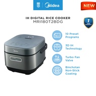 Midea MRI180T2BDG 1.8L Digital Rice Cooker With 10 Preset Menus & 3D IH Technology