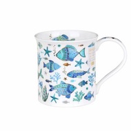 DUNOON - 英國DUNOON 0.3L優質骨瓷耳杯 馬克杯 瓷器杯 水杯 比特杯型 -金岸系列-帆影 (GOLD COAST FISH)