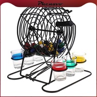 [dlqnylu] Drinking Game Lottery Machine Bingo + 6 Pcs Glasses + 48 Pcs Balls