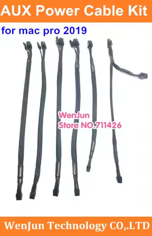6pcs/set for Belkin AUX Power Cable Kit for Mac Pro 2019 mini 8pin to dual pci-e 6pin /6+2pin Connec