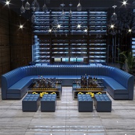 Bar KTV Corner Sofa Card Holder Leisure Box Wall Nightclub Light Luxury European KTV Sofa Coffee Tab