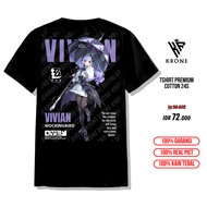 KATUN KRONE VIVIAN ZZZ Anime T-Shirt 24s Thick Cotton - Vivian Zenless Zone Zero Premium Distro T-Sh