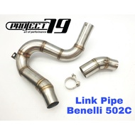 Project79 Exhaust Ekzos Piping Slip On Muffler Stainless Steel Benelli 502C Project79 QPM06SV/BK/CB