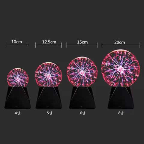 Novelty Magic Crystal Plasma Ball Touch Light 3 4 5 6 8 inch LED Night Light Glass Plasma Ball Spher