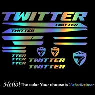 TWITTER Bike Decals DIY Frame Stickers Bicycle Stickers Die-cut decal / sticker sheet (cycling, mtb, bmx, road, bike)