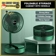 Telescopic Folding Fan Rechargeable Mini Desk Fan / USB Portable Fan / Table Fan Strong Wind Quiet Adjustable Kipas