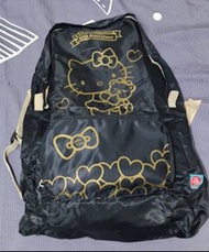 HELLO KITTY 摺疊後背包（黑色）中國信託禮