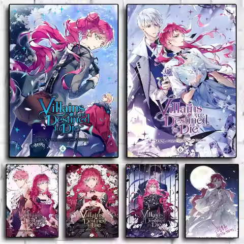 Villains Are Destined To Die DIY Sticky Poster Whitepaper Prints Posters Artwork Vintage Decorative 