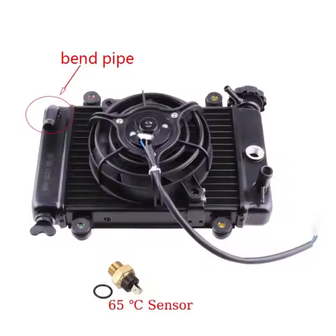 Motorcycle Radiator Cooling Cooler 5" Electric Fan M16 Temp Sensor For China 150cc 200cc 250cc 4x4 A