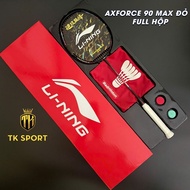 Lining Axforce 90 Red Tiger badminton racket Full pre-tensioned box 11kg with handle bag and keychai