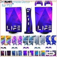 ALMA Sticker Carbon Fiber for PS5 Skin Game Console Decor for PS5