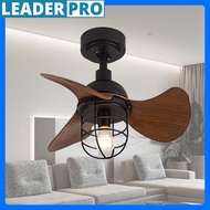22 Inchs Household Old School Ceiling Fan Light Bedroom Small Ceiling Fan E27 Bulb Electric Fan Lamp