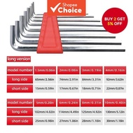 Eight-Piece Allen Key Set, Metric and Inch Sizes, L-Shaped Short Arm Design, Compact and Pocket-Frie