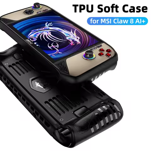 Case for MSI Claw 8 AI+ TPU Soft Protective Cover with Kickstand，Anti-Scratch & Shockproof Protectio